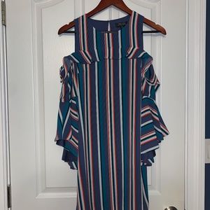 Striped off the shoulder dress